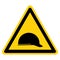 Warning Wear Head Protection Symbol Sign, Vector Illustration, Isolate On White Background Label. EPS10