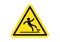 Warning wet floor label signal