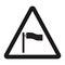 Warning wind sign line icon