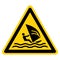 Warning Windsurfing Area Symbol Sign, Vector Illustration, Isolate On White Background Label. EPS10