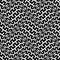 Warped seamless pattern of black broken lines in form of rectangular teeth. Psychedelic optical illusion wavy repeatable texture