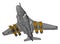 A Warplane or slip fighter toy vector or color illustration