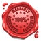 Warranty 100 Percent - Stamp on Red Wax Seal.