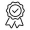 Warranty certificate badge. Vector isolated approve icon