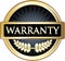 Warranty Guarantee Gold Laurel Label Medal Icon
