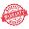 Warranty rubber stamp