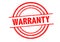 WARRANTY Rubber Stamp