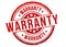 Warranty Stamp Button Banner Badge in red.