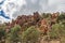 Warren Gorge in the Flinders Ranges in South Australia, Deep red vertical stone layers Warren Conservation Park