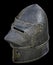 Warrier`s armour helmet on black