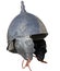 Warrier`s armour helmet on white