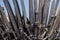 Warrior, Iron throne made with swords, fantasy scene or stage. R