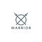 Warrior logo. Easy to change size, color and text
