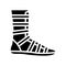 warrior shoe ancient rome glyph icon vector illustration