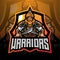 Warriors esport mascot logo design