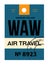 Warsaw airport luggage tag