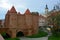 Warsaw Barbican is semicircular fortified outpost in Warsaw,