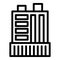 Warsaw city icon outline vector. Poland city architecture