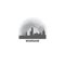 Warsaw city skyline silhouette vector logo illustration