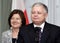 Warsaw, Masovia / Poland - 2006/12/18: President couple - Lech Kaczynski - president of Poland and one of leaders of the Law and