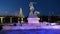 Warsaw Mermaid Fountain By Night