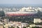 Warsaw panorama with National Stadium