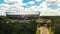 Warsaw, Poland 09.01.2020 National Football Stadium in Warsaw cinematic aerial orbiting shot on sunny day