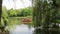 Warsaw, Poland, boat sailing on  the lake of  the Palace on the Isle