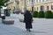 WARSAW, POLAND. The Catholic nun goes to a church of the Sacred Cross