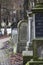 Warsaw, Poland - December 27, 2022: Old and neglected tombstones in jewish cemetery in Warsaw in Poland