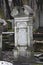 Warsaw, Poland - December 27, 2022: Old and neglected tombstones in jewish cemetery in Warsaw in Poland