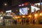 WARSAW, POLAND - JANUARY 02, 2016: Entrance to the metro station Centrum at winter night.