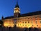 Warsaw, Poland July 2019 - The Royal Castle at night