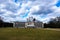 Warsaw, Poland, March 7, 2019: Panoramic view of old orangery in Lazienki park