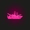 warship neon style icon. Simple thin line, outline  of army icons for ui and ux, website or mobile application