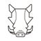 Warthog head. Vector illustration decorative design