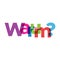 Warum? question letter full color background