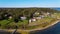 Warwick Lighthouse aerial view, Warwick, RI, USA