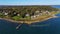 Warwick Lighthouse aerial view, Warwick, RI, USA