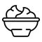 Wasabi bowl icon, outline style