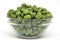 Wasabi coated snack peanuts isolated