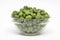 Wasabi coated snack peanuts isolated