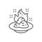 Wasabi, Japanese horseradish, spicy seasoning line icon.