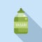 Wasabi plastic bottle icon flat vector. Culture asian sauce