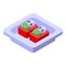 Wasabi snack icon isometric vector. Asian sushi