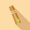 Wasabi sticks icon flat vector. Asian meal