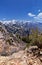 Wasatch Front Mount Olympus Peak hiking trail inspiring views in spring via Bonneville Shoreline, Rocky Mountains, Salt Lake City,