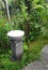 Wash basin with tap, outdoor garden