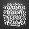 Wash, brush, floss, flush poster