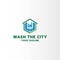 Wash the city vector logo design